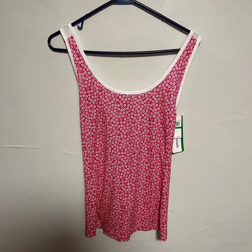 Grand Slam Pink Floral Tank Top